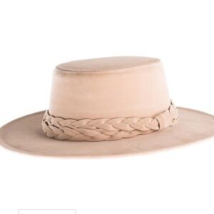 Stylish Tan Wide-Brim Hat